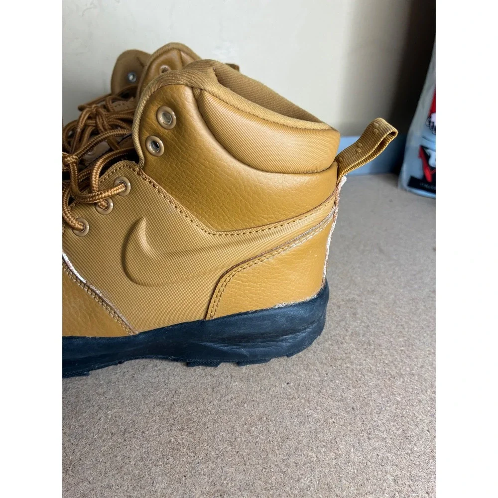Nike Manoa LTR GS Wheat Brown Leather Boots BQ5371-700 Kids Size 5Y